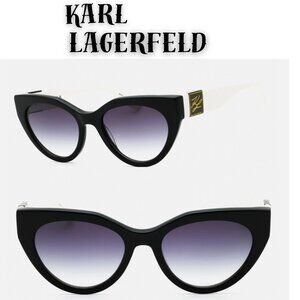 New KARL LAGERFELD Soft cateye Sunglasses Size 52mm  Women